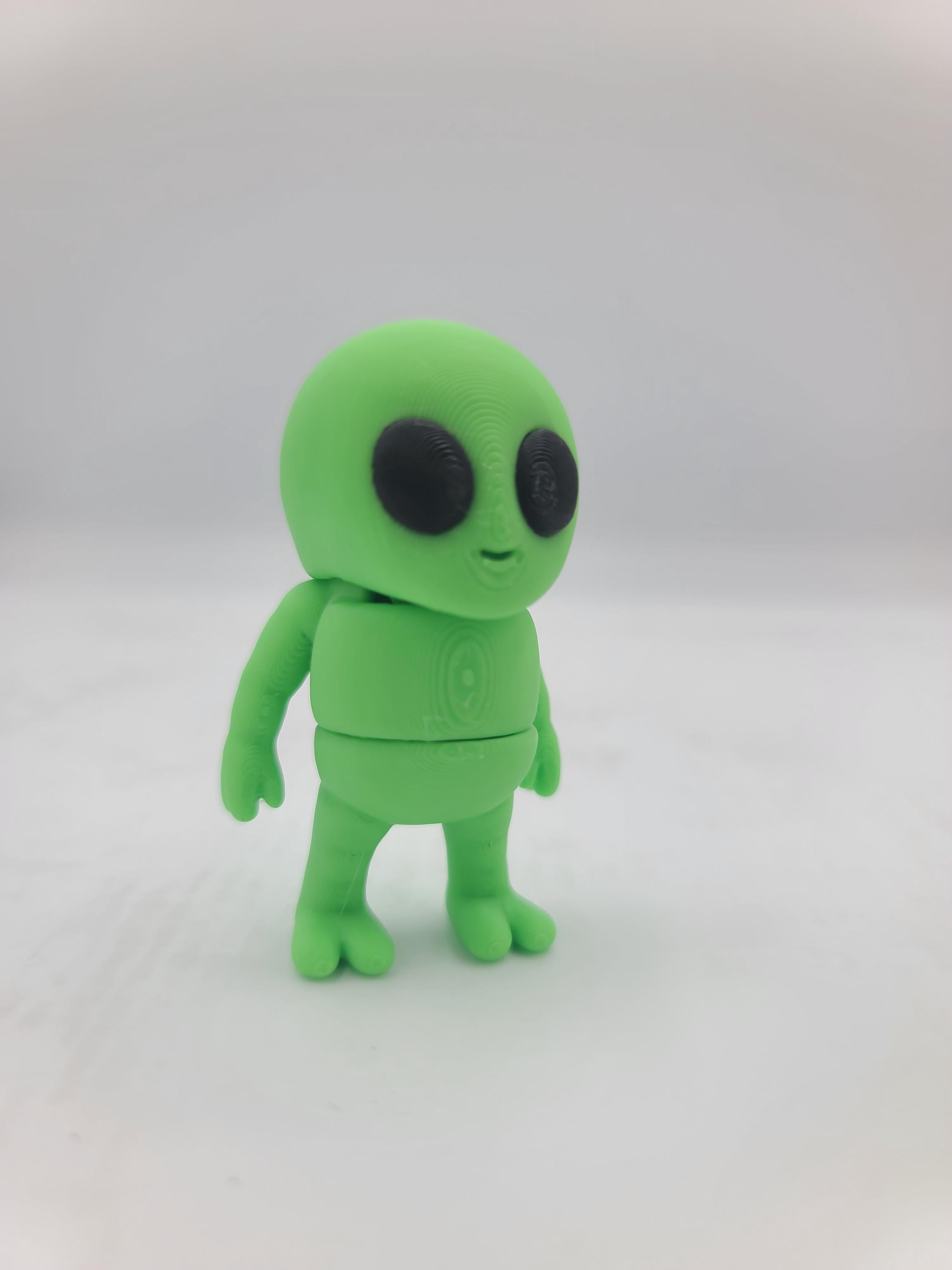 Tiny Articulated Alien Flexi 3D Print