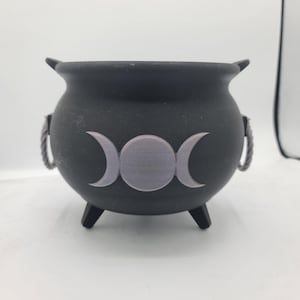 Witches Brew Moon Cauldron Decor or Functional Trick-Or-Treat Bucket 3D Print