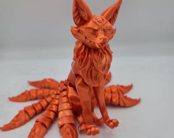 Articulated 9-Tailed Japanese Fox Spirit Kitsune | Flexi 3D Print
