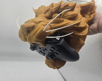 Wall Hanging (with Command Strips) or Tabletop Tiger Controller Holder 3D Print