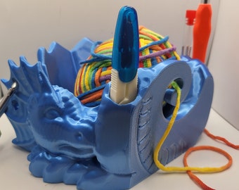 Dragon Yarn Bowl with optional Storage Holes | 3D Print