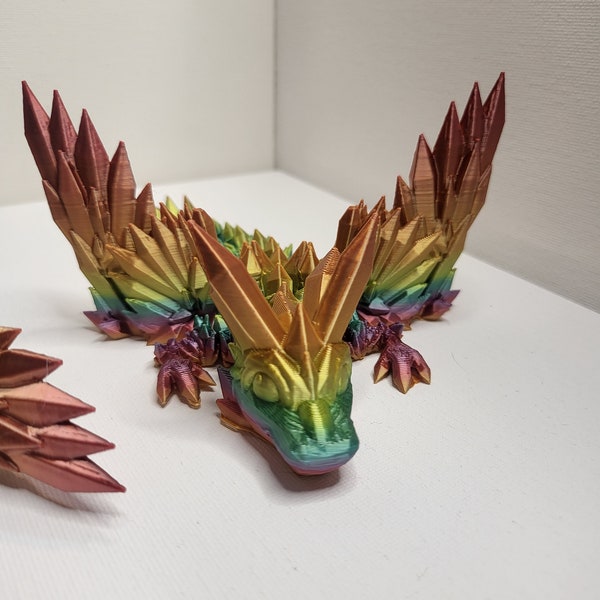 Crystalwing Dragon Tadlings (Keychain Optional) 3D Print