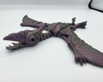 Pterodactyl Articulated Dinosaur 3D Print with Optional Holes to Hang Up
