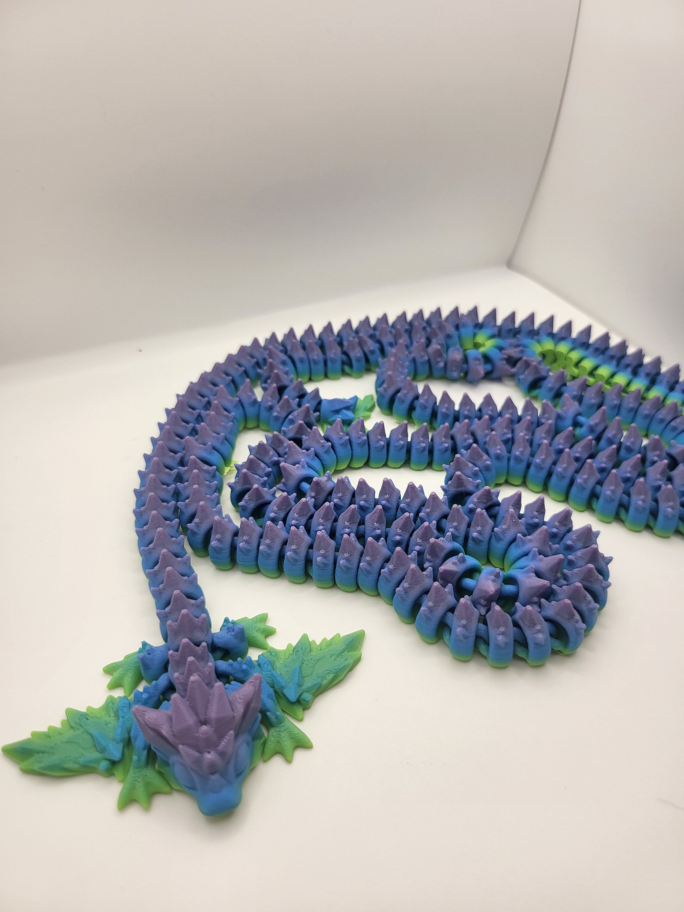 Tiny Crystal Dragon With Long Long Tail 3D Print - Etsy