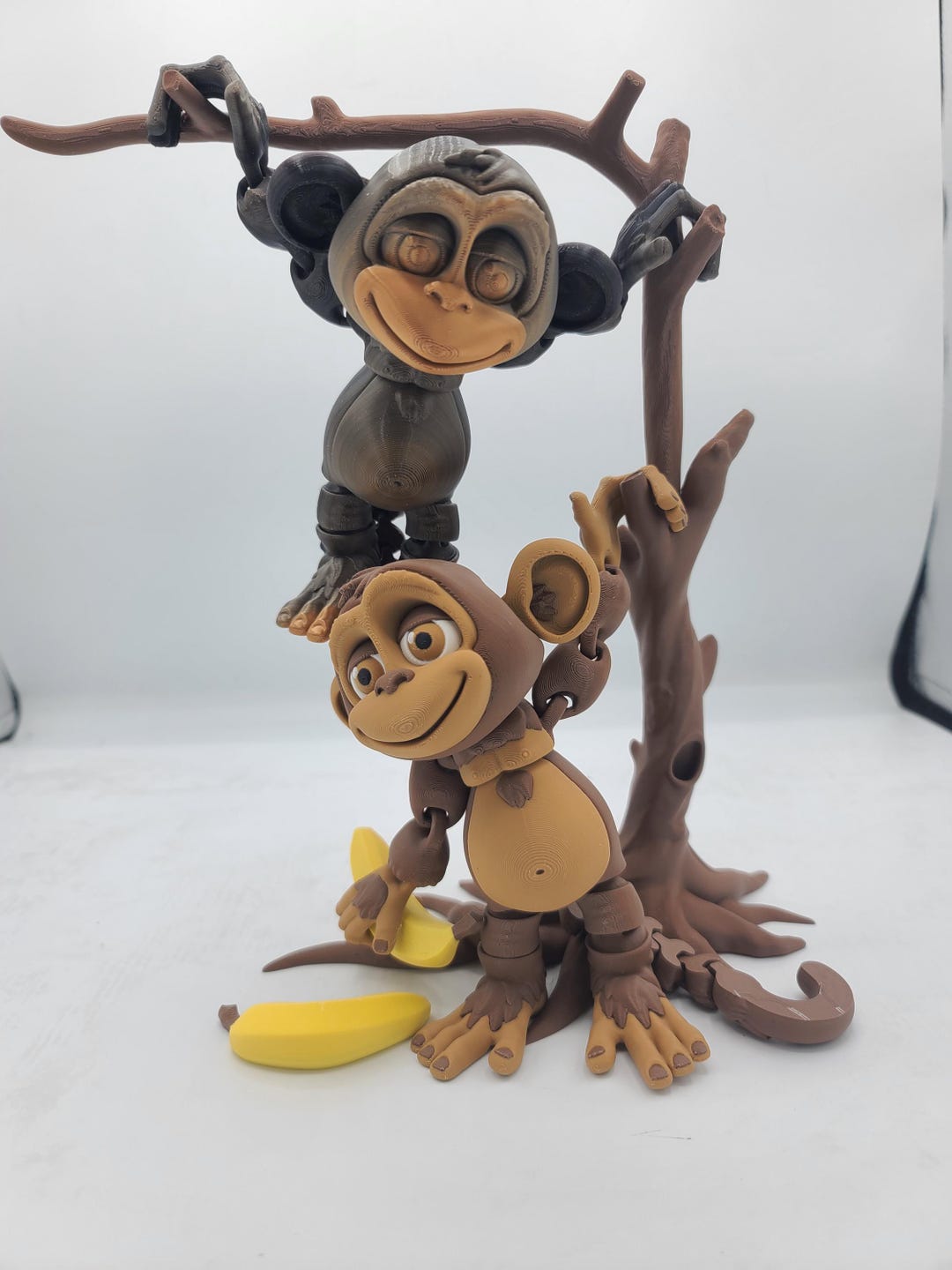Flexi Silly Articulated Monkey With Optional Banana and Tree 3D