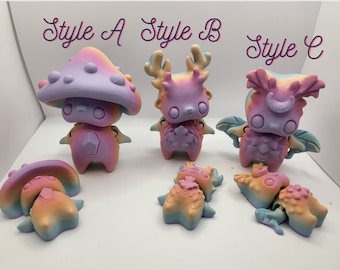 Forest Pixies (in three styles) Articulated 3D Print