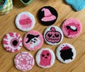 Car Coasters Accessories Cute Set of 2 Car Cup Holder Pink Halloween Car Coaster product logo