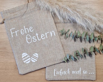 Jutesäckchen, Leinensäckchen, Tasche, Jute, Stoff, Geschenk, Verpackung, Gutschein, personaliert, Ostern, Beutel,  Geburtstag, Muttertag