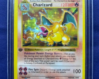 Holo Charizard 4/130 Pokemon Card Base Set 2 Holographic Card Proxy Card  Immaculate Mint Quality - Etsy