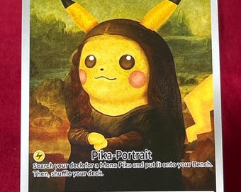 Mona Pika Van Gogh Museum Pokemon Card Proxy Card Immaculate Mint