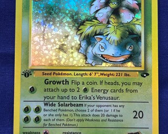 Holo 1st Edition Erika's Venusaur 4/132 Gym Challenge Set Pokemon