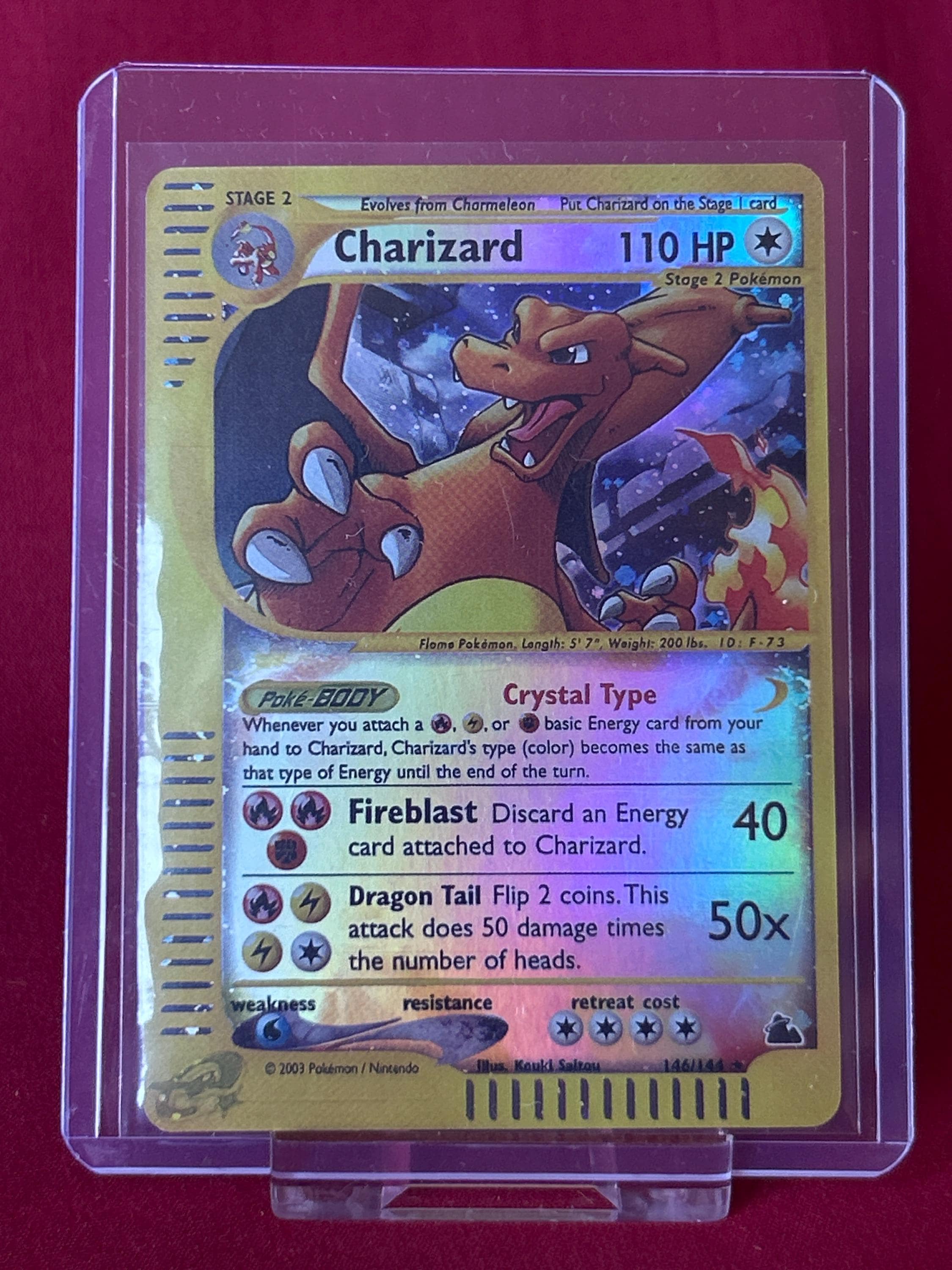 Reverse Holo Charizard 146/144 Pokemon Card Crystal Skyridge Set