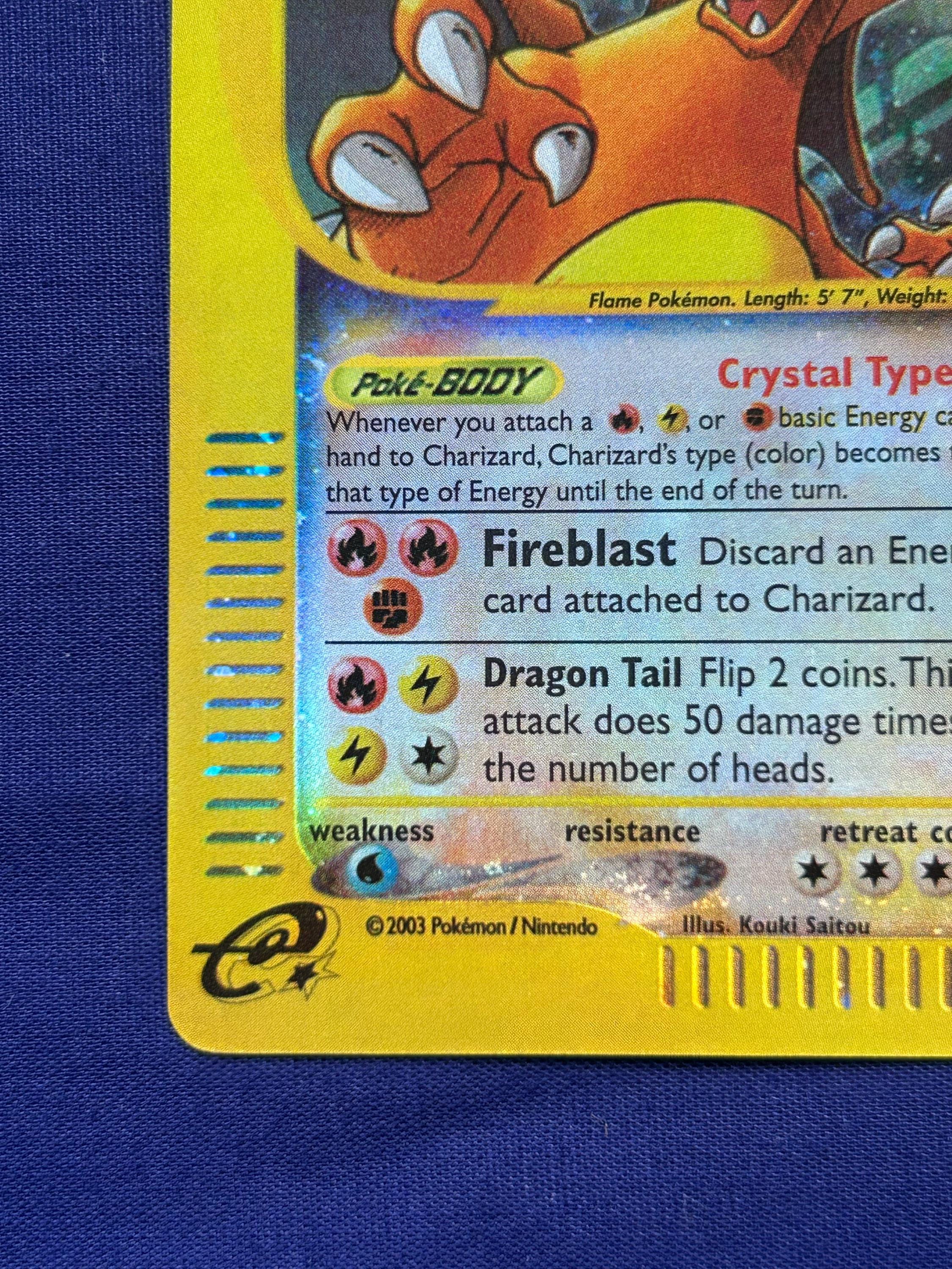 Holo Charizard 146/144 Pokemon Card Crystal Skyridge Set
