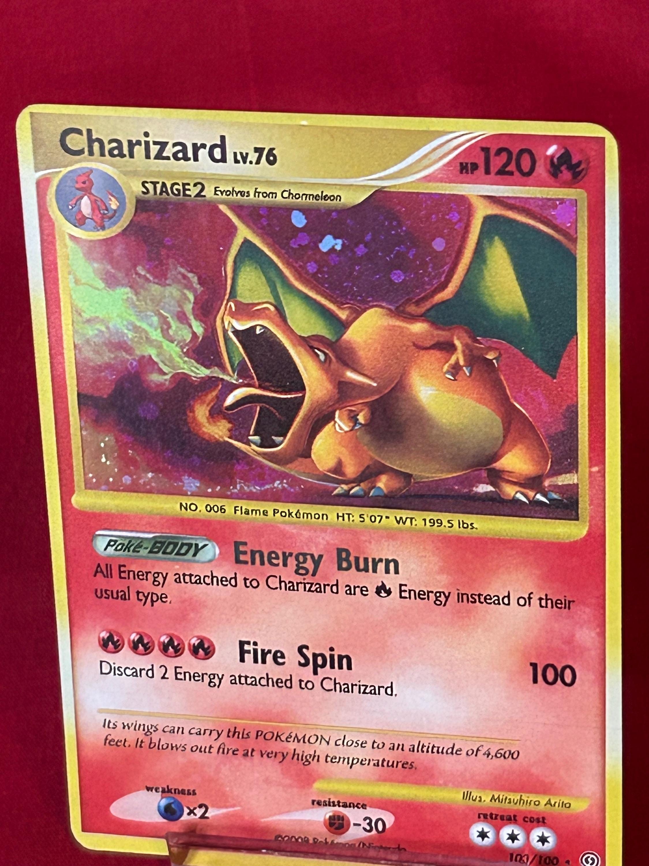 holo charizard pokemon card Pokmon Holographic Pack clear acrylic holder that perfectly accentuates the stunning visual design and character artwork Pokemon - Charizard (4) -