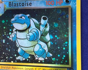 blastoise holographic pokemon card BLASTOISE - 2/102 - Base Set - Holo - Pokemon Card