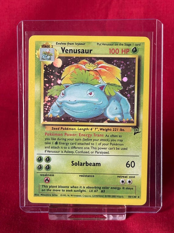 Star Holo Venusaur Base Set 2 Pokemon Card Holographic 18/130