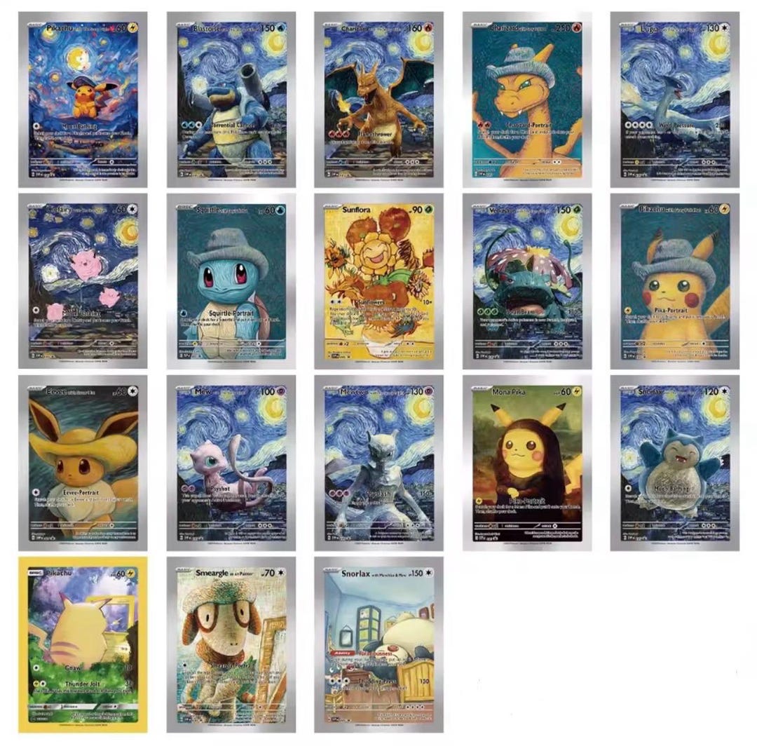 Van Gogh Museum Cards X18 Pokemon Cards Proxy Card Immaculate Mint