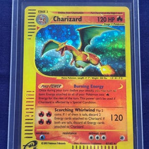 Holo Charizard 6/165 Jeu de cartes Pokémon Expédition Carte holographique Carte proxy Qualité irréprochable