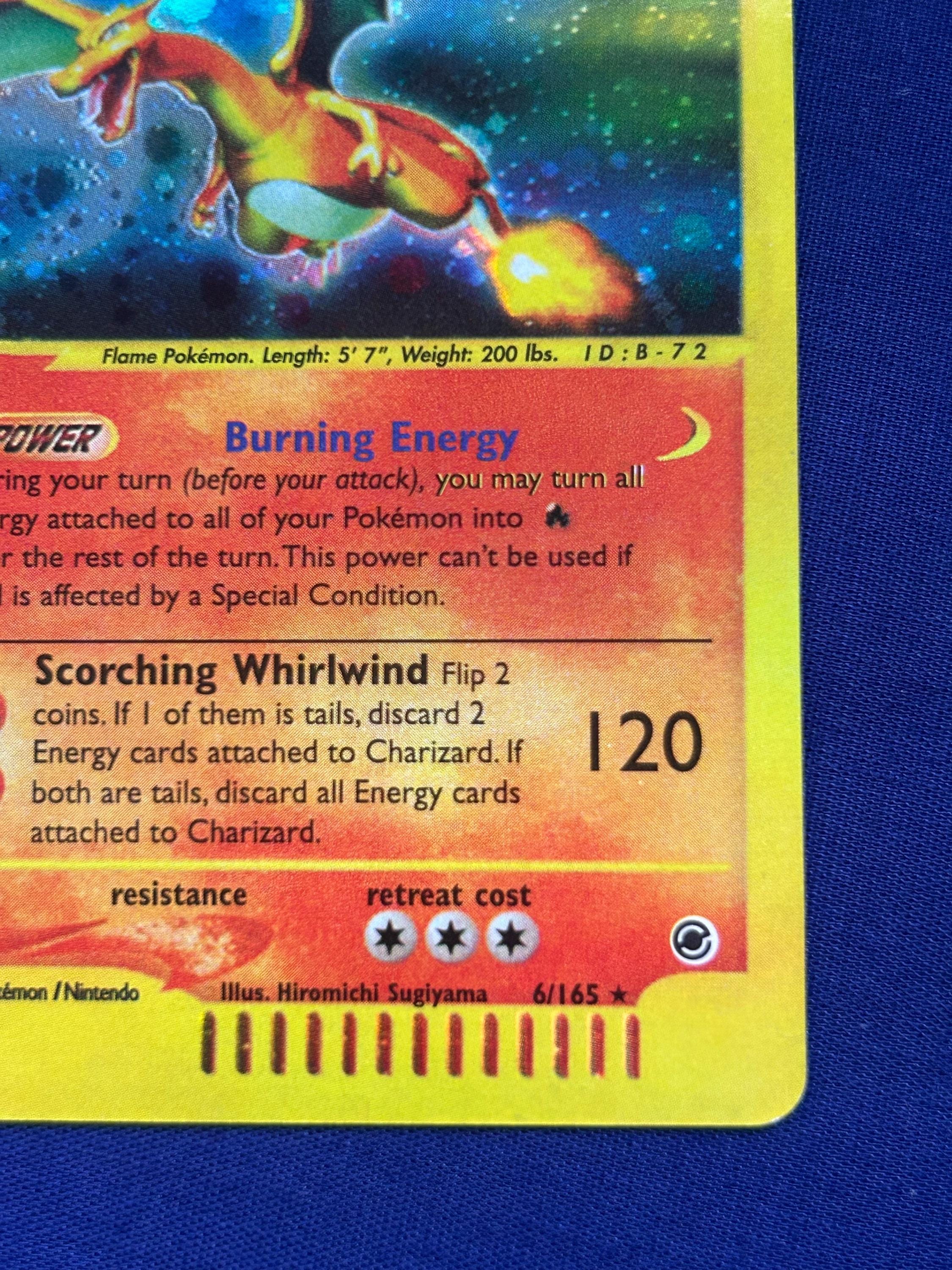 Holo Charizard 6/165 Pokemon Card Expedition Set Holographic Card