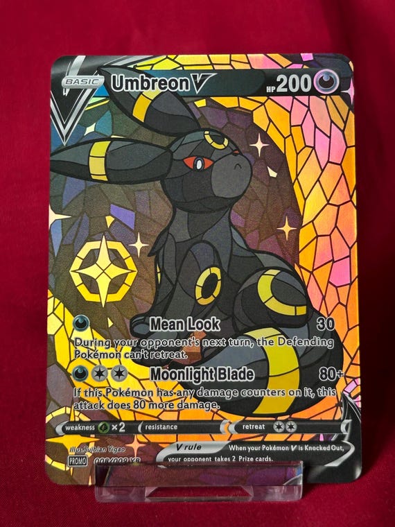 umbreon holo pokemon card Amazon.com: - SWSH129 - Black Star Promo - Cosmic Metal Rarity Umbreon Star 017 - Holofoil