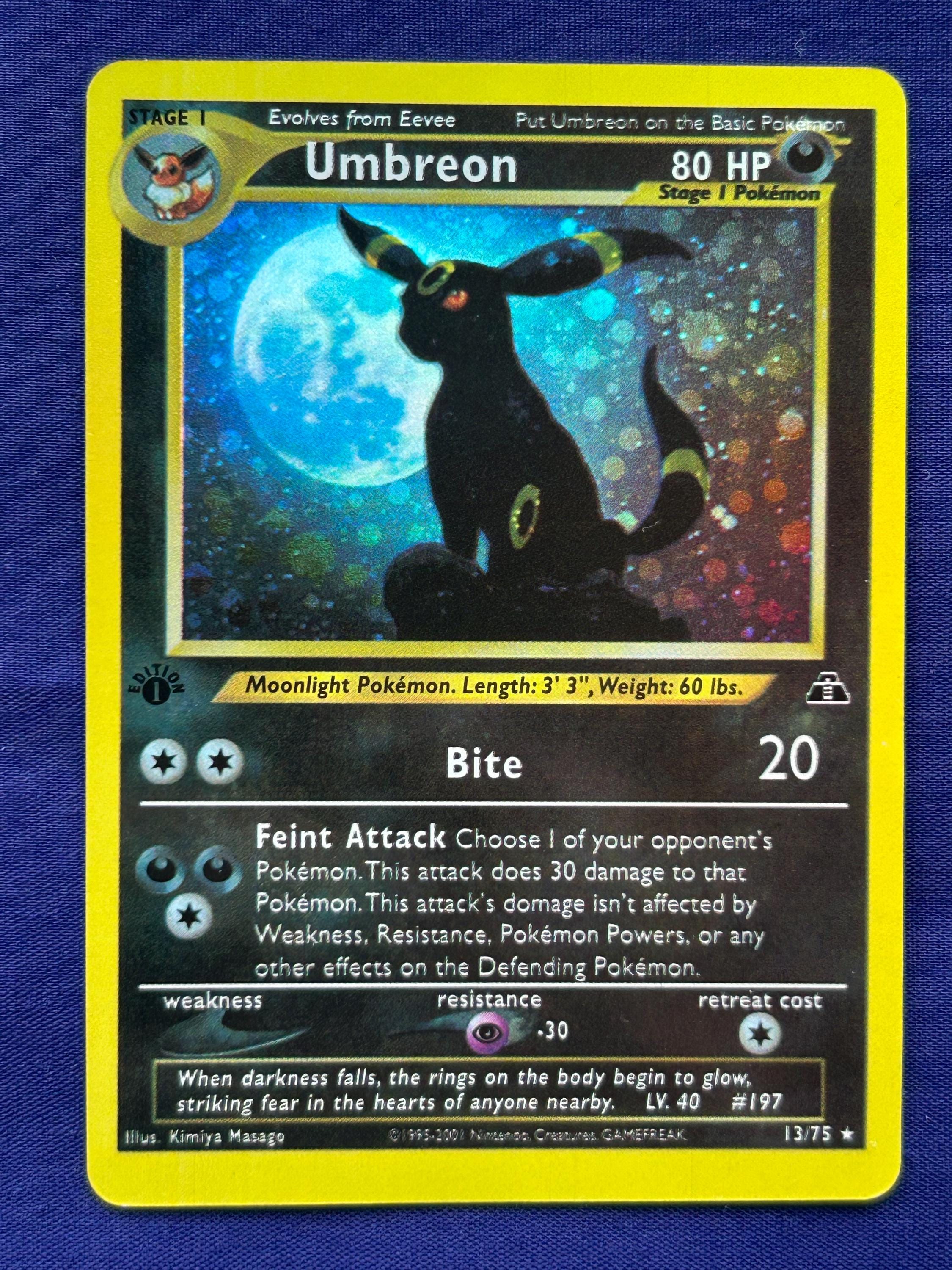 Holo 1st Edition Umbreon Pokemon Card Neo Discovery Set