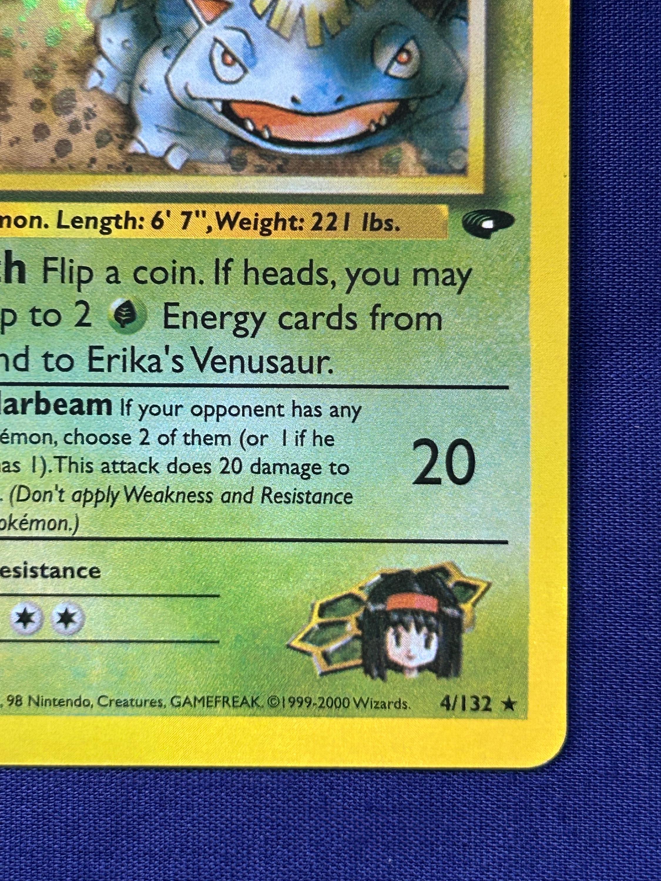 Holo 1st Edition Erika's Venusaur 4/132 Gym Challenge Set Pokemon