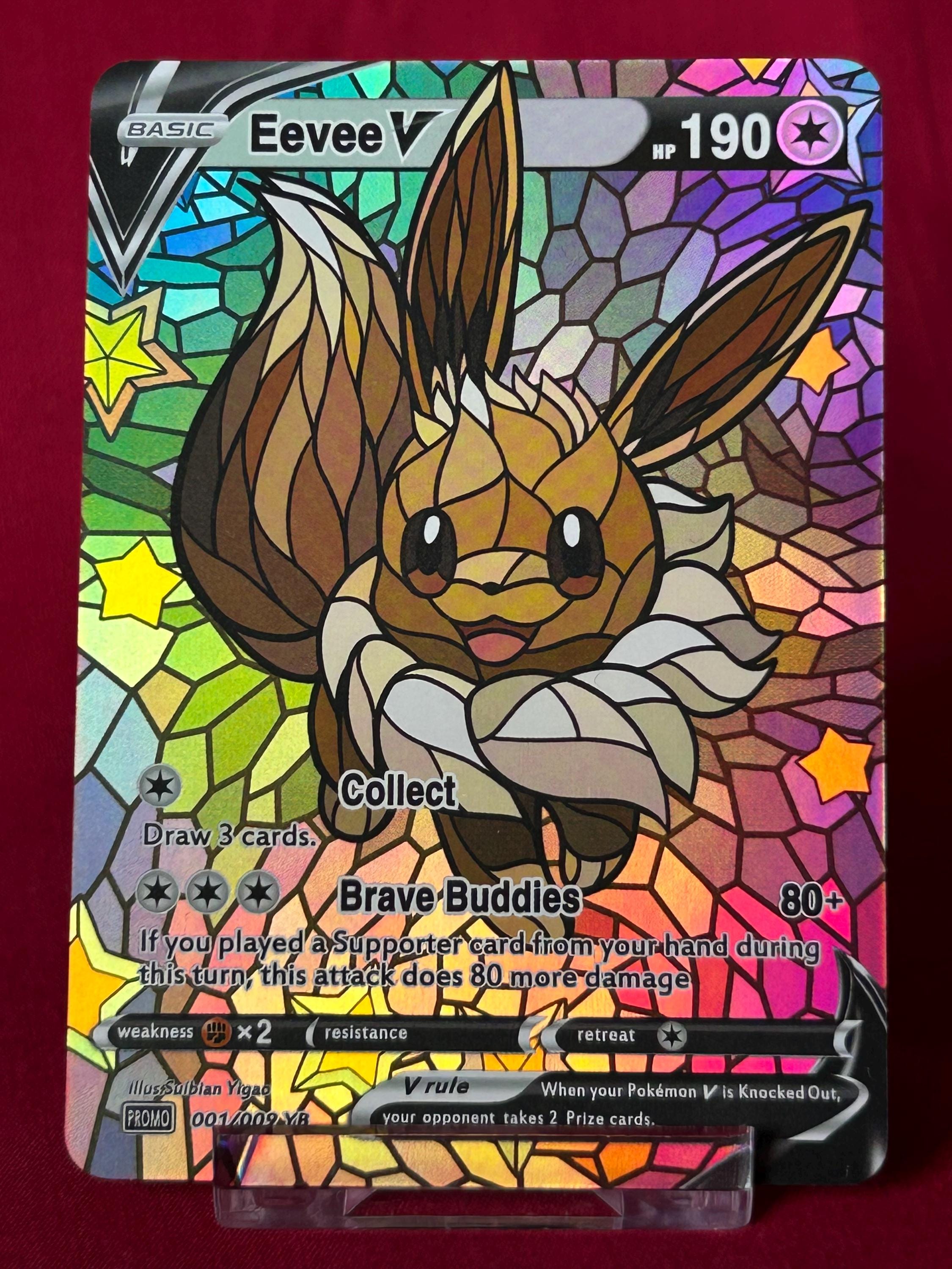 Holo Eeveelutions Stained Glass X10 Pokemon Card Eevee Flareon Jolteon  Vaporeon Umbreon Leafeon Glaceon Proxy Card Immaculate Mint Quality - Etsy