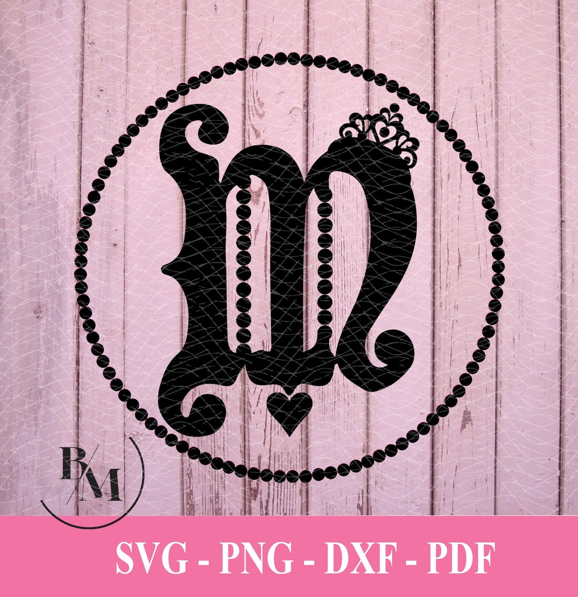 Download M-Monogram Letter svg png pdf dxf Downloadable File | Etsy