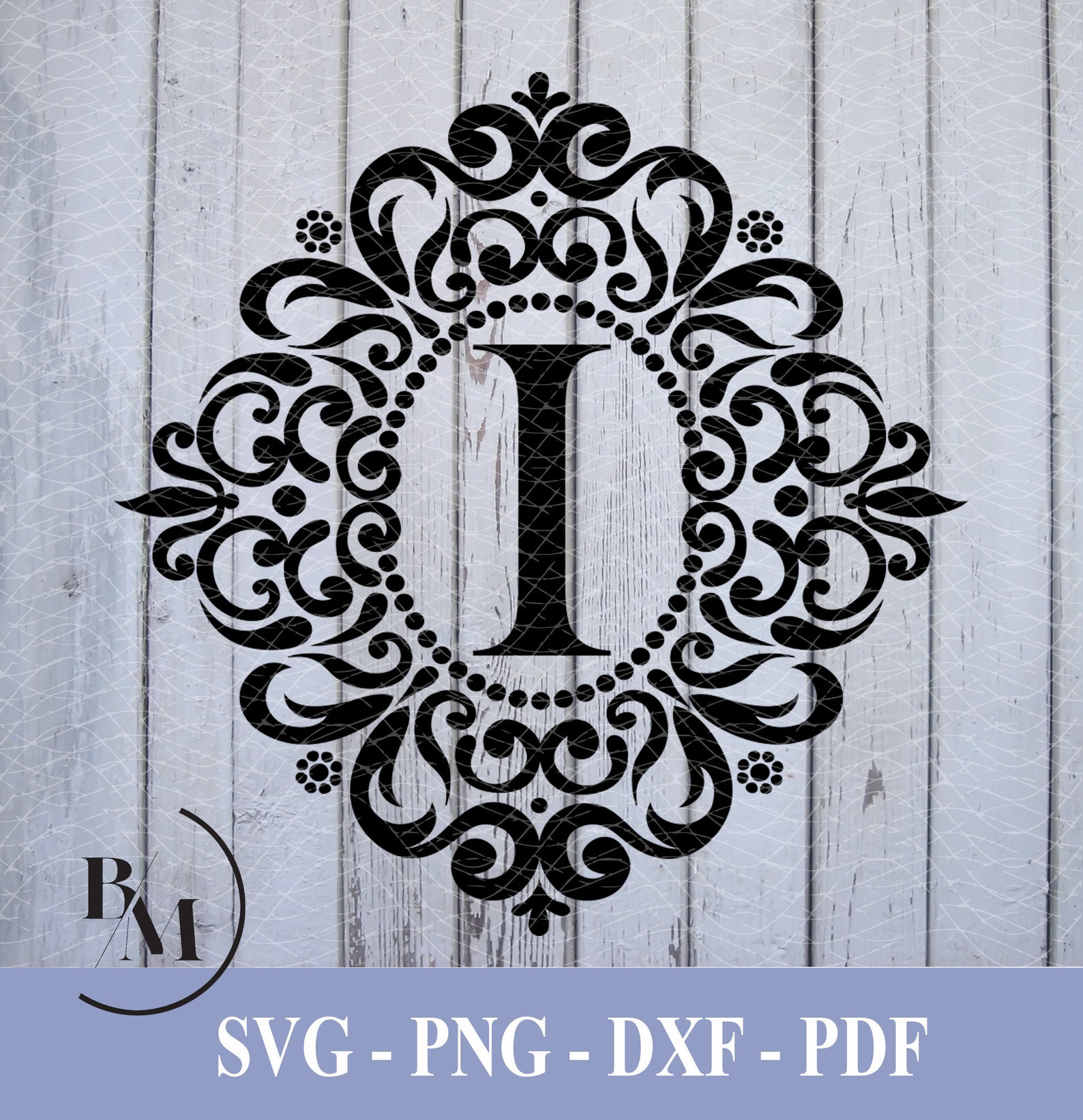 I-monogram Letter Svg Png Pdf Dxf Downloadable File | Etsy Canada