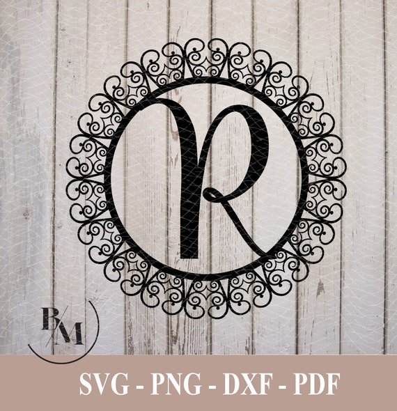 R-monogram Letter Svg Png Pdf Dxf Downloadable File | Etsy