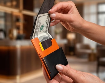 Minimalist wallet. Refined and unconventional. Suitable for front pocket