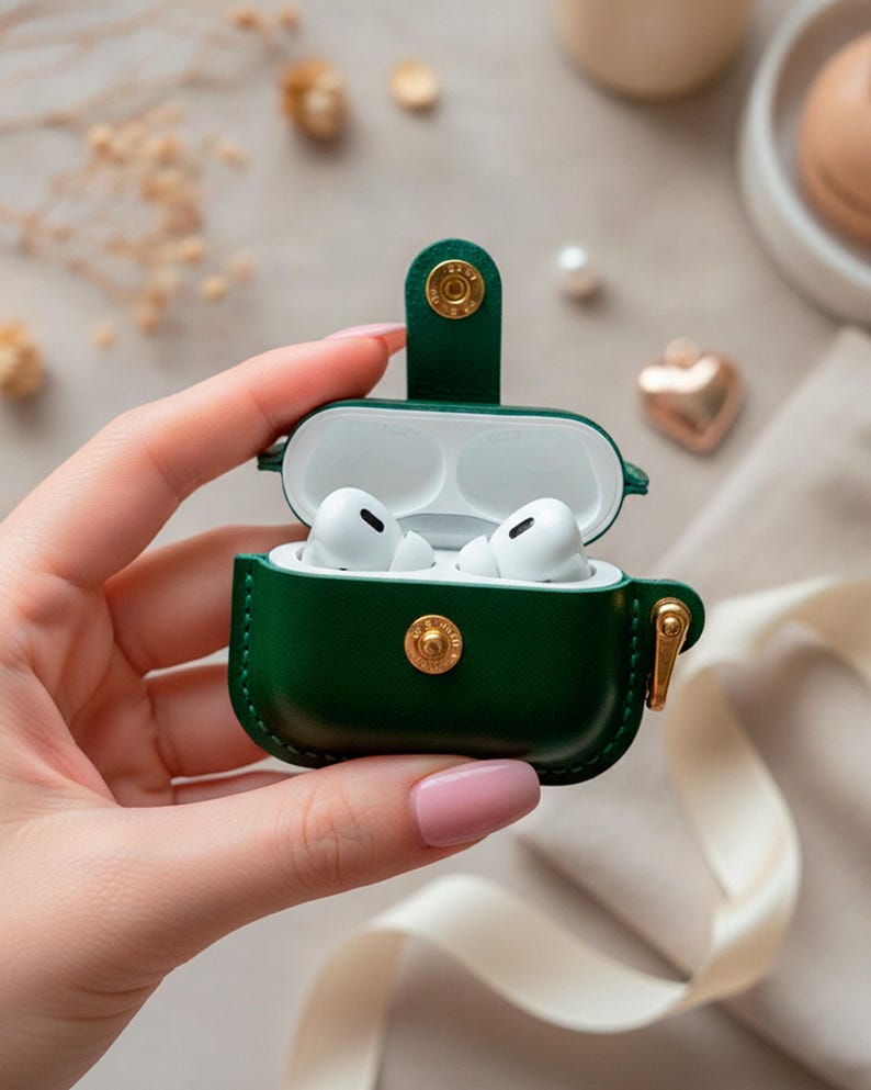 Handmade leather AirPods cases. All models, including AirPods Pro 3. image 2