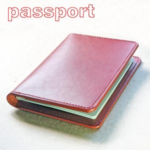 Personalized Leather Passport Holder: Italian Buttero Cover, Hand-Stitched