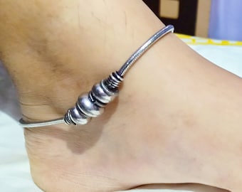 Entice Oxidized Anklet Sterling Silver Plated Handmade Bollywood design Boho And Hippies Anklet For Girl's And Women's Wedding Gift's Anklet