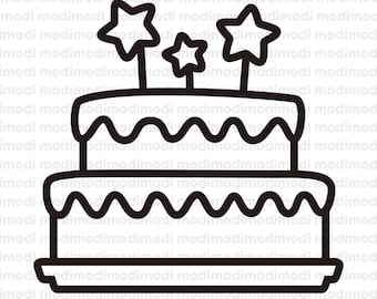 Download Birthday Cake Svg Etsy