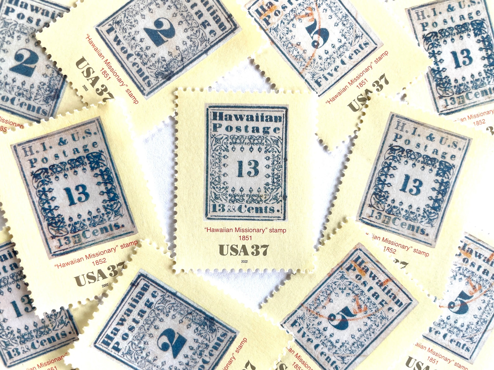 10 Vintage Unused Hawaiian Missionary Mail Stamps / Hawaii Missionaries ...