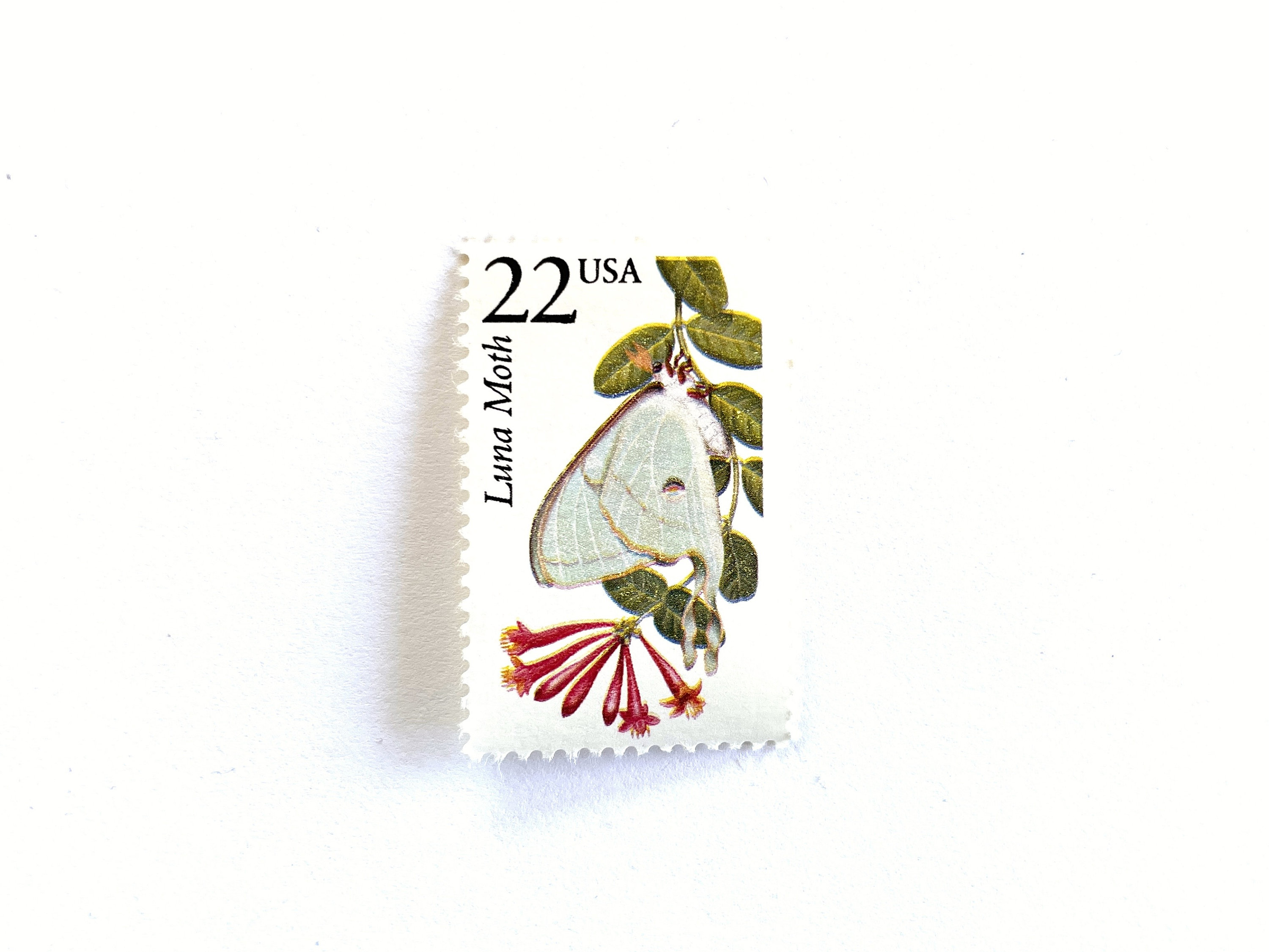10 Vintage Unused Luna Moth Mail Stamps / North American Wildlife USPS ...