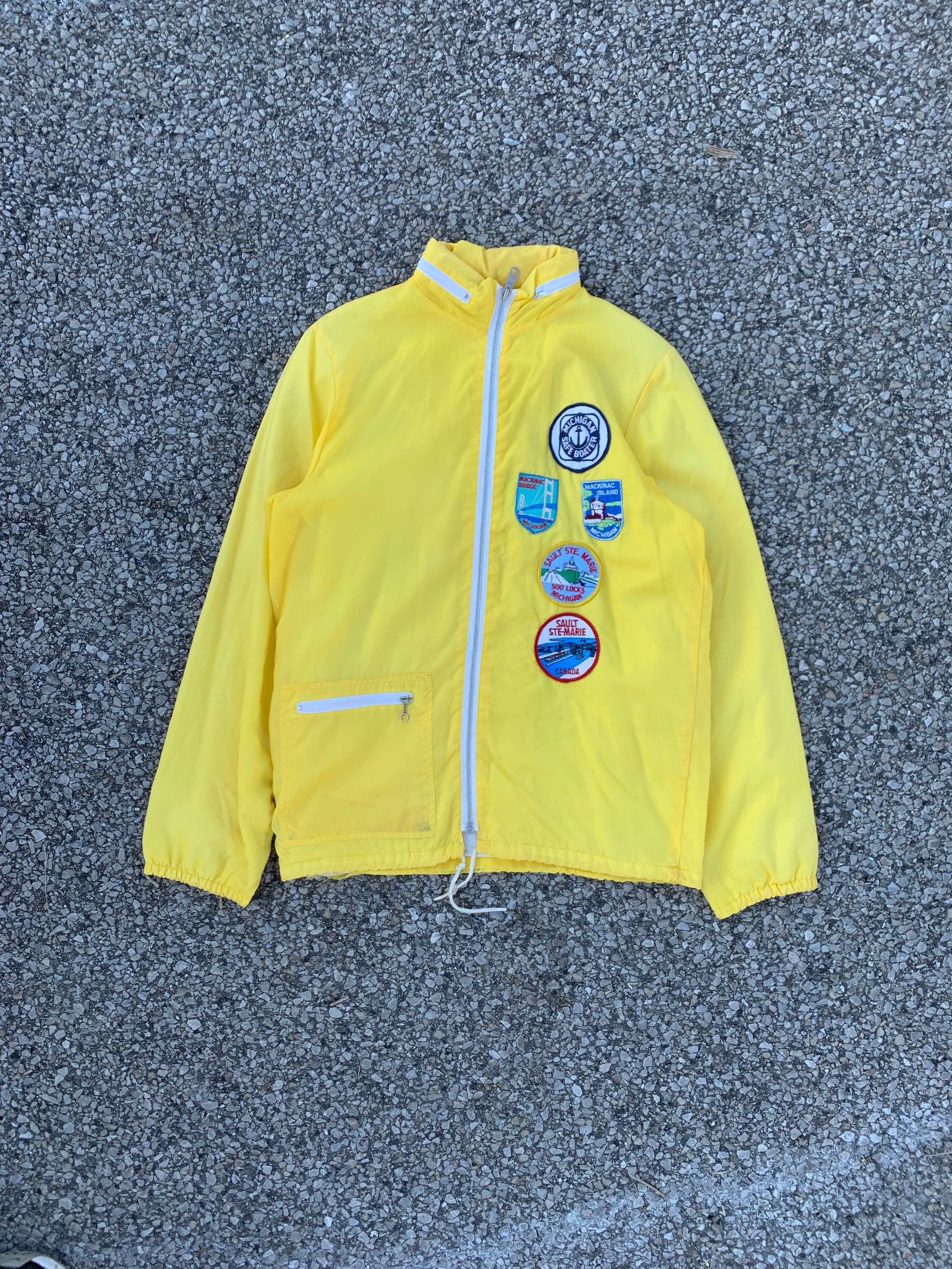 Vintage 1970s Patched Yellow Jacket Montgomery Ward - Etsy