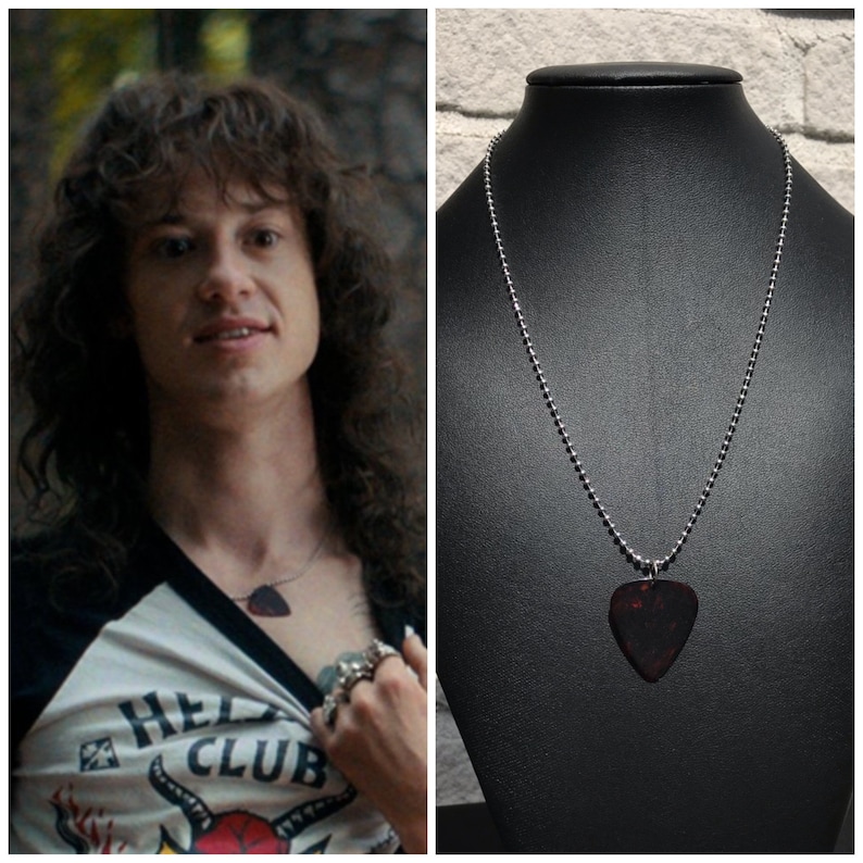 Eddie Munson Stranger Things Guitar Pick Necklace Etsy India