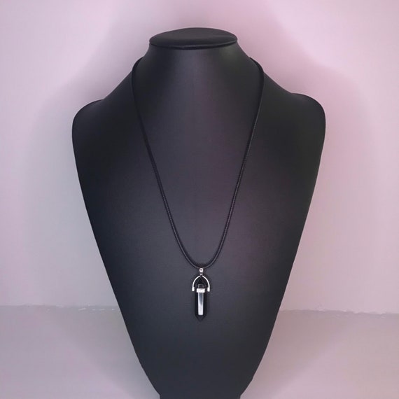 アクセサリー Hariqua / Obsidian pendulum necklace 51UezynHTPL._UY1000_.jpg