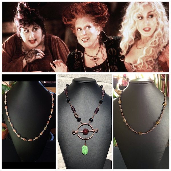 Winifred, Sarah, and Mary Sanderson Necklaces from Hocus Pocus
