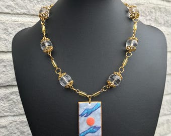 Lilia Calderu Agatha All Along Tarot Card Gold Beaded Necklace