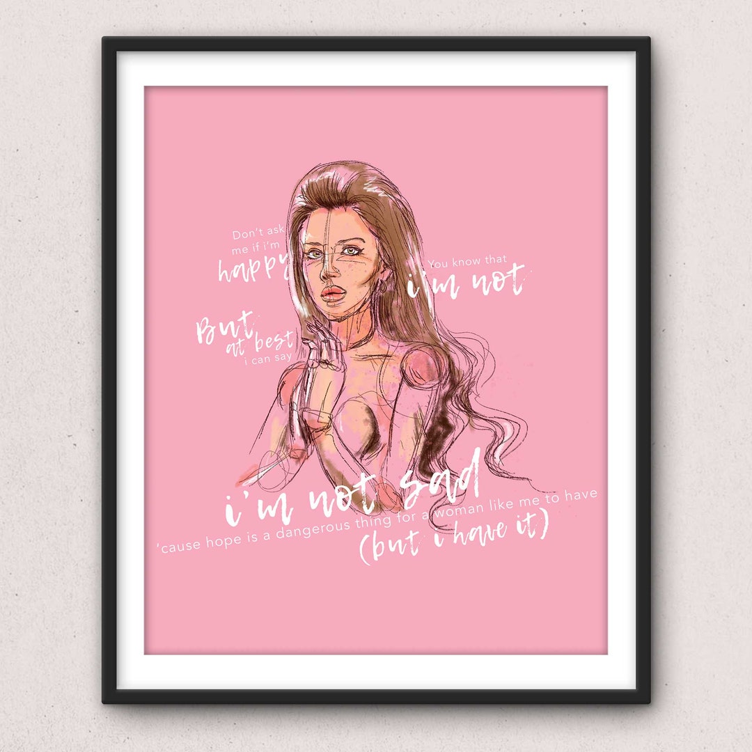 Lana Del Rey Hope is a Dangerous Thing Art Print - Etsy
