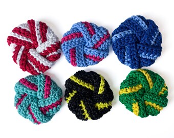 Crochet Tawashi Polygon Scrubbie | Waschbarer Schwamm