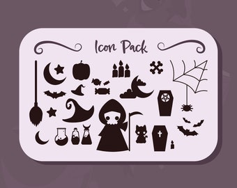 Gruselige Silhouette Clip Art Pack | 20 Einzigartige SVGs & PNGs | Halloween Digitale Objekte