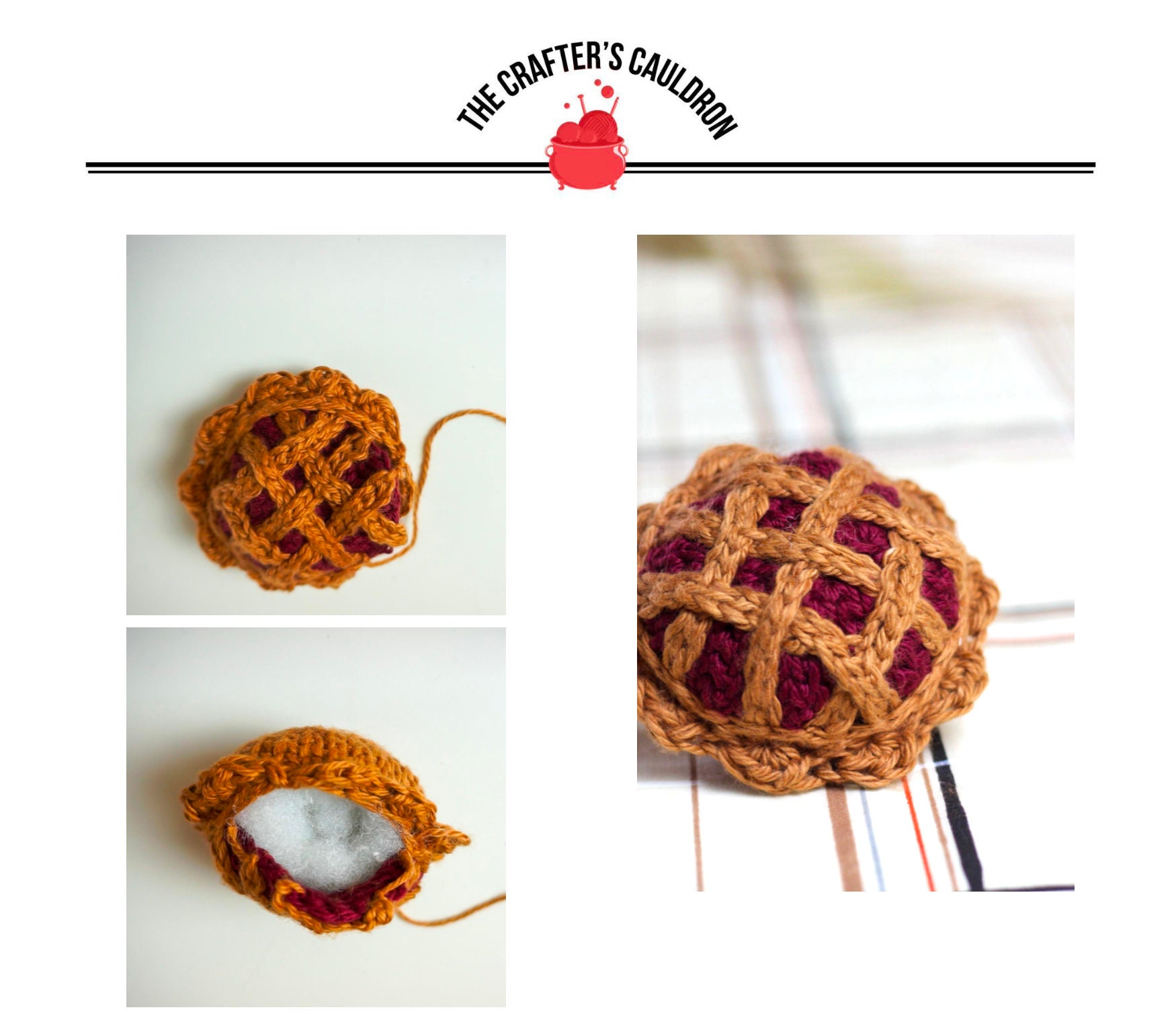 Pie Crochet Pattern Fall Pie Crochet Pattern | PDF Pattern | Digital Download | Amigurumi ...