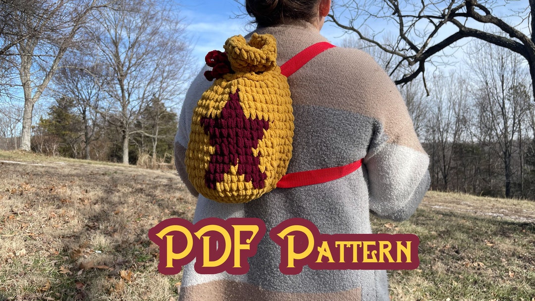 ACNH Bell Backpack Crochet PDF Pattern Drawstring Bag Etsy