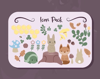 Cottage Core Icon Set | 20+ Einzigartige SVGs & PNGs | Cottagecore Journal Häuser