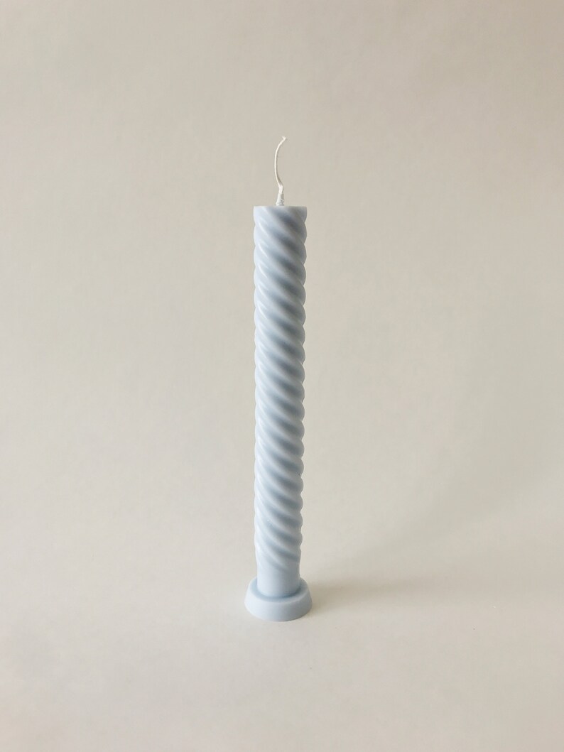 Twist Taper Candle. Pastel Candle Aesthetics. Soy Wax Candles. Etsy