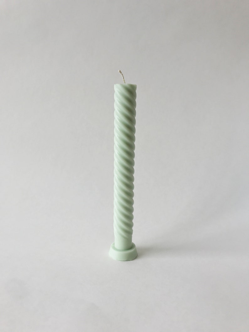 Twist Taper Candle. Pastel Candle Aesthetics. Soy Wax Candles. Etsy